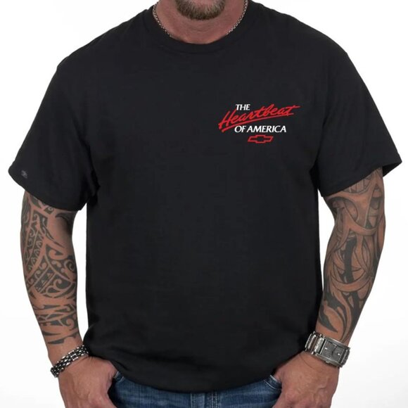 Chevy Trucks Gildan Tee Heartbeat of America Red Legend T-Shirt - Picture 3 of 3